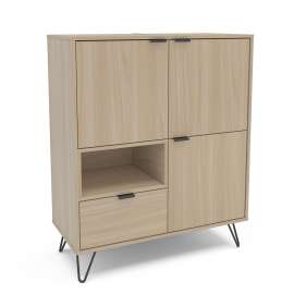 Aparador 3 Portas com Gaveta e Nicho Cayman Legno Salinas Politorno - Legno Salinas