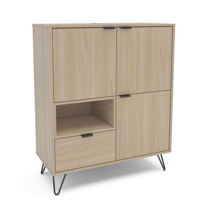 Aparador 3 Portas com Gaveta e Nicho Cayman Legno Salinas Politorno - Legno Salinas