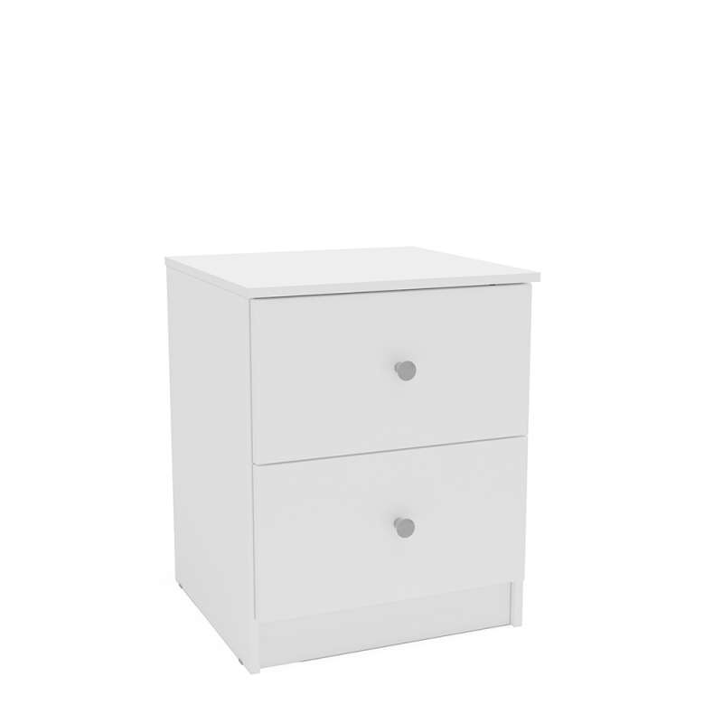 Mesa de Cabeceira Gandu 2 Gavetas Politorno - Branco