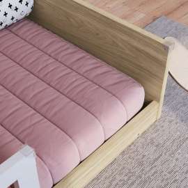 Cama Montessoriana Solteiro Affetto Aveiro OAK Branco Completa Móveis - AveiroOak/Branco