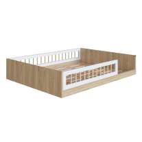 Cama Montessoriana de Casal Affetto Aveiro OAK Branco Completa Móveis Cama Montessoriana de Casal Affetto Aveiro OAK Branco Completa Móveis