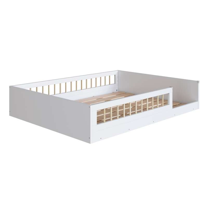 Cama Montessoriana de Casal Affetto Branco Completa Móveis - Branco