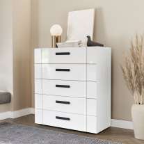 Cômoda com 5 Gavetas Lisboa Branca Politorno