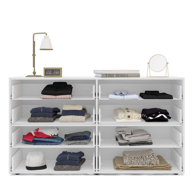Cômoda com 8 Gavetas Lisboa Branca Politorno - Branco