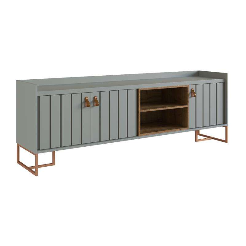 Rack para TV Trendy 160cm Verti e Nicho Woodmel com pés Dourado - Verti