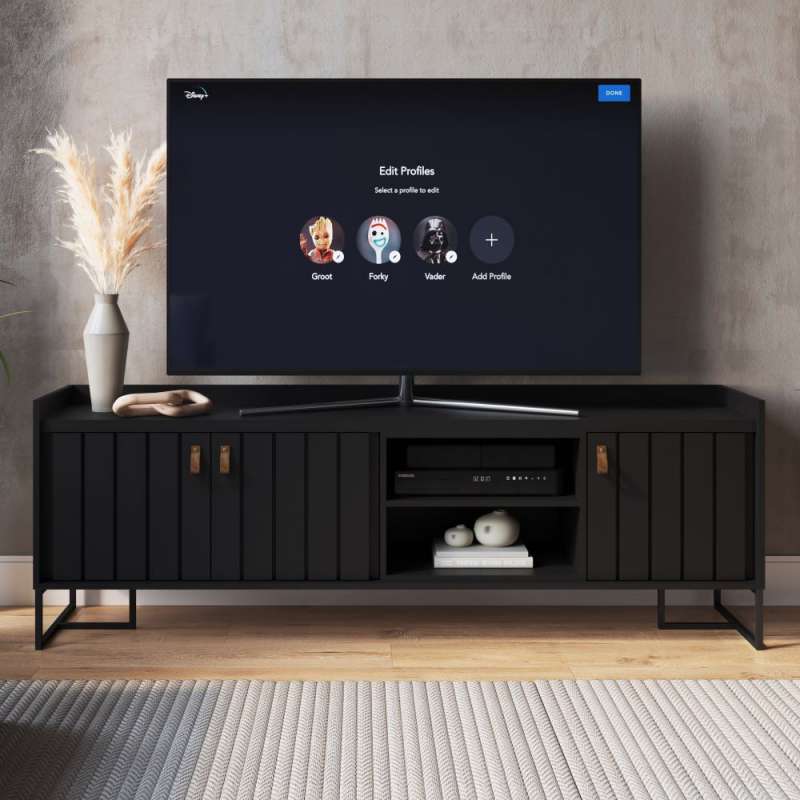 Rack para TV Trendy 180cm Preto Metta Mobili - Preto