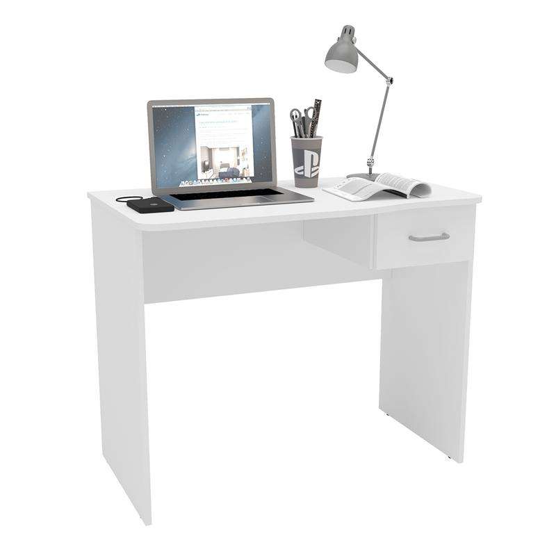 Mesa de Escritório Arapeí com 1 Gaveta Branco Politorno - Branco