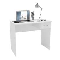 Mesa de Escritório Arapeí com 1 Gaveta Branco Politorno Mesa de Escritório Arapeí com 1 Gaveta Branco Politorno