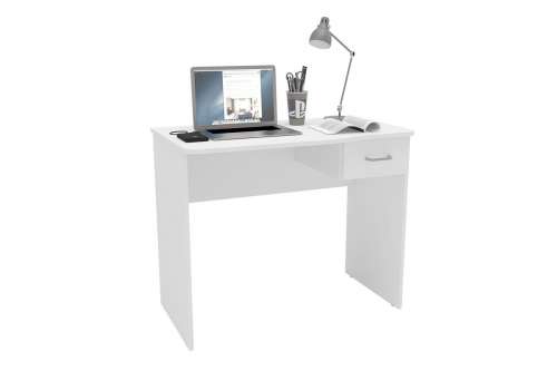 Mesa de Escritório Arapeí com 1 Gaveta Branco Politorno