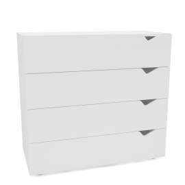 Cômoda 4 Gavetas Branca Porto Politorno - Branco