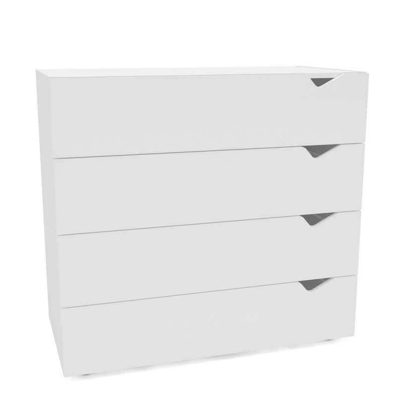 Cômoda 4 Gavetas Branca Porto Politorno - Branco