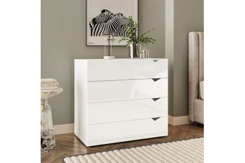 Cômoda 4 Gavetas Branca Porto Politorno