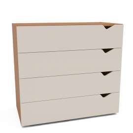 Cômoda 4 Gavetas Freijó e Creme Porto Politorno - Freijó e Creme