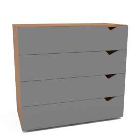 Cômoda 4 Gavetas Freijó e Cinza Porto Politorno - Freijó e Cinza