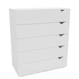 C&ocirc;moda 5 Gavetas Branca Porto Politorno - Branco