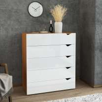 C&ocirc;moda 5 Gavetas Freij&oacute; e Branca Porto Politorno