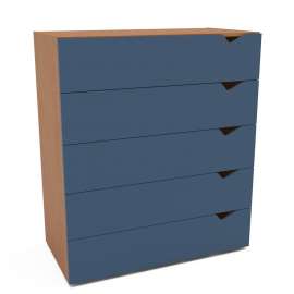 C&ocirc;moda 5 Gavetas Freij&oacute; e Azul Porto Politorno - Freij&oacute; e Azul