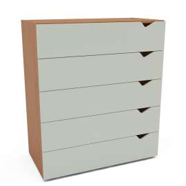 C&ocirc;moda 5 Gavetas Freij&oacute; e Verde Porto Politorno - Freij&oacute; e Verde