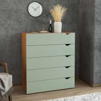 C&ocirc;moda 5 Gavetas Freij&oacute; e Verde Porto Politorno