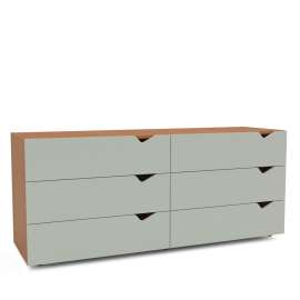 C&ocirc;moda 6 Gavetas Freij&oacute; e Verde Porto Politorno - Freij&oacute; e Verde