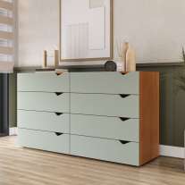 C&ocirc;moda 8 Gavetas Freij&oacute; e Verde Porto Politorno