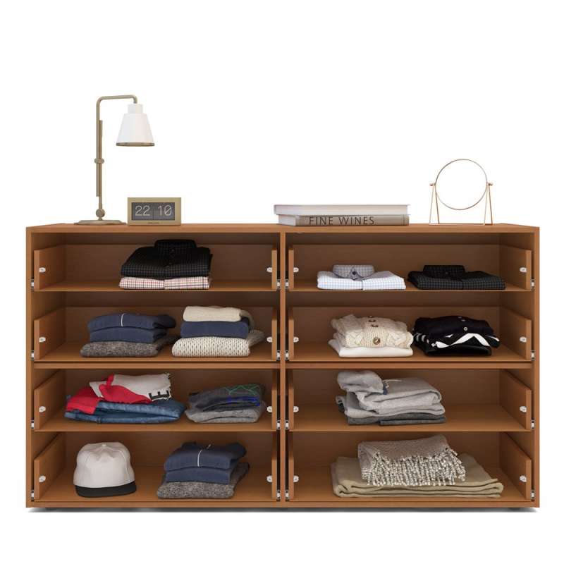 C&ocirc;moda 8 Gavetas Freij&oacute; e Cinza Porto Politorno - Freij&oacute; e Cinza