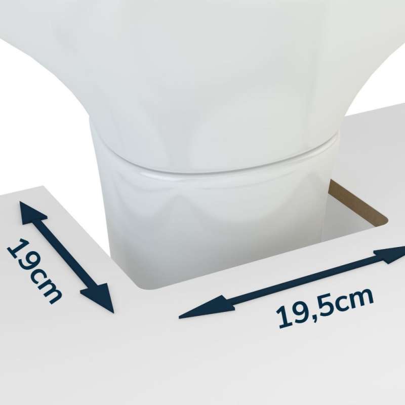 Balcão para Pia de Banheiro Coluna com 3 Gavetas Branco Politorno - Branco