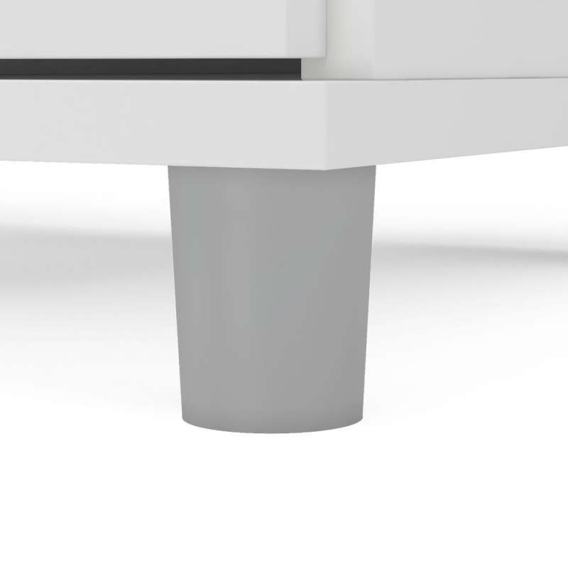 Balcão para Pia de Banheiro Coluna com 3 Gavetas Branco Politorno - Branco