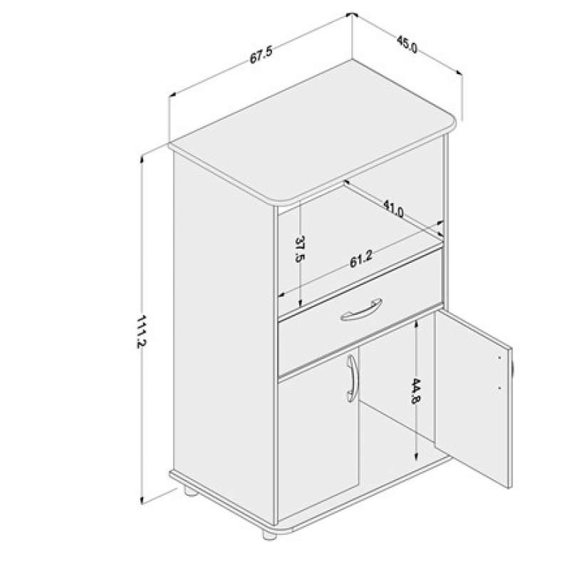 Balcão para Cozinha Parintins Branco Politorno - Branco