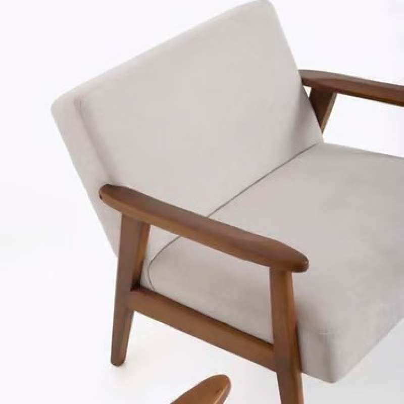 Poltrona Decorativa Bia em Linho - Casa A - Tecido Creme