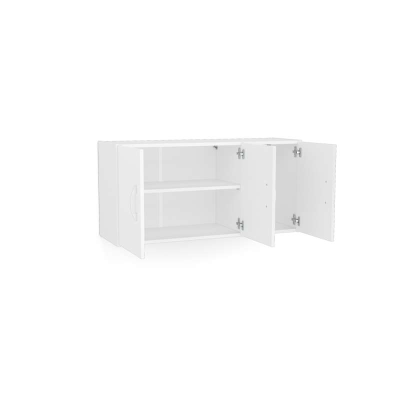 Armário Aéreo de Cozinha com Portas Bonfim Branco Politorno - Branco