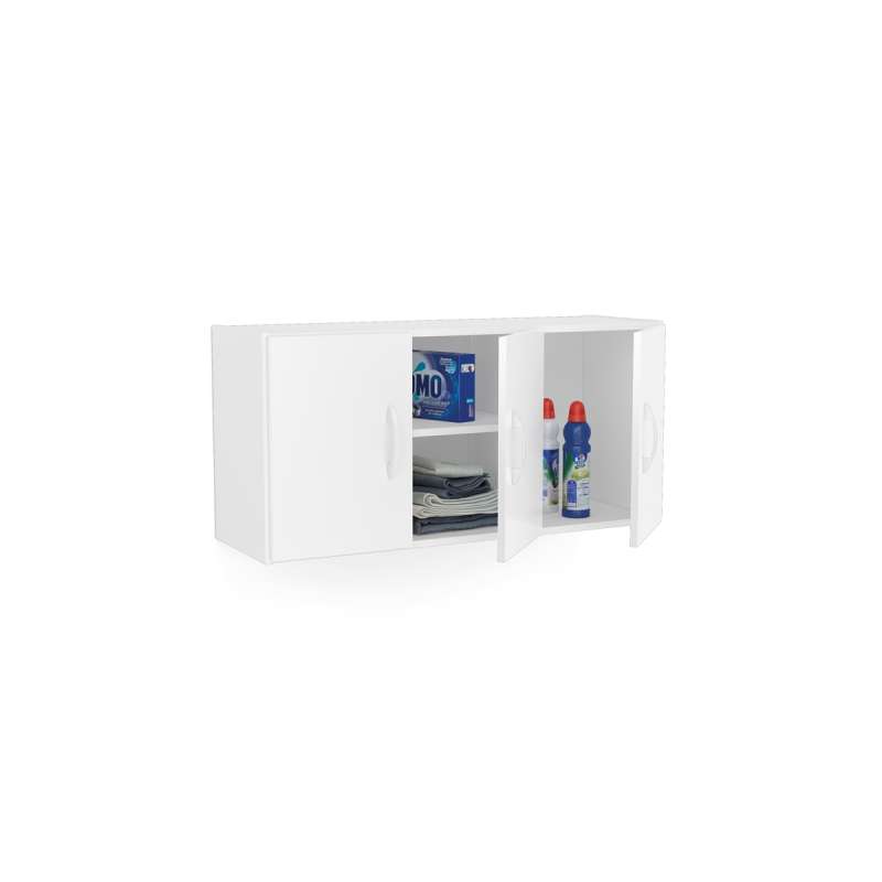 Armário Aéreo de Cozinha com Portas Bonfim Branco Politorno - Branco
