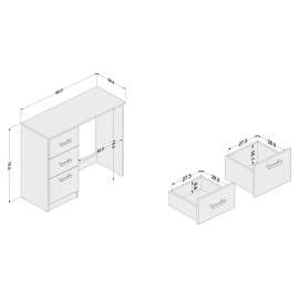 Mesa para Quarto Palmas Branco Politorno - Branco