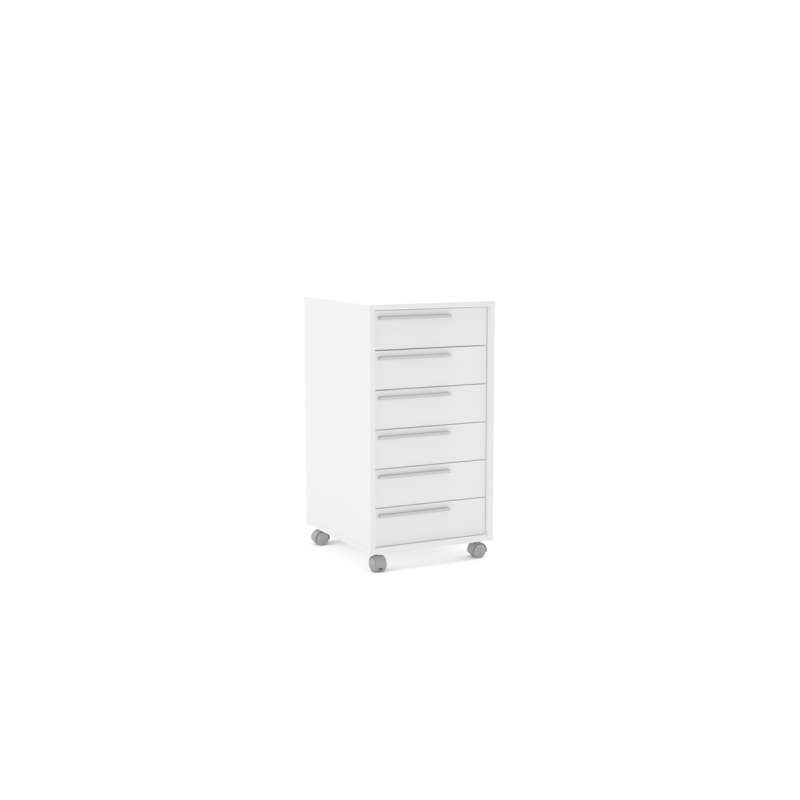 Gaveteiro Organizador Maia 6 Gavetas Branco Politorno - Branco