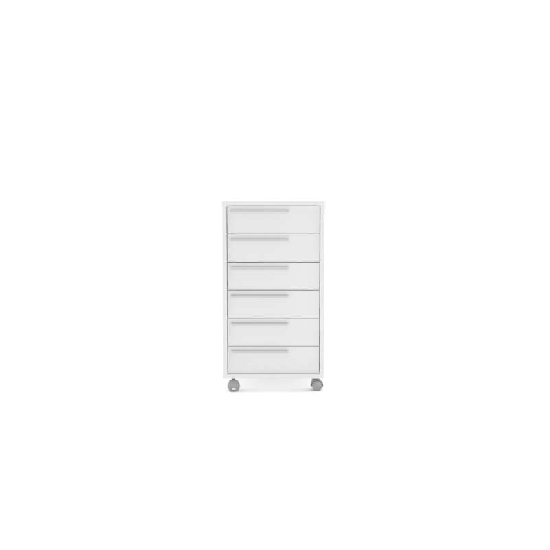 Gaveteiro Organizador Maia 6 Gavetas Branco Politorno - Branco