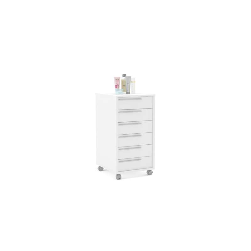 Gaveteiro Organizador Maia 6 Gavetas Branco Politorno - Branco