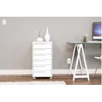 Gaveteiro Organizador Maia 6 Gavetas Branco Politorno