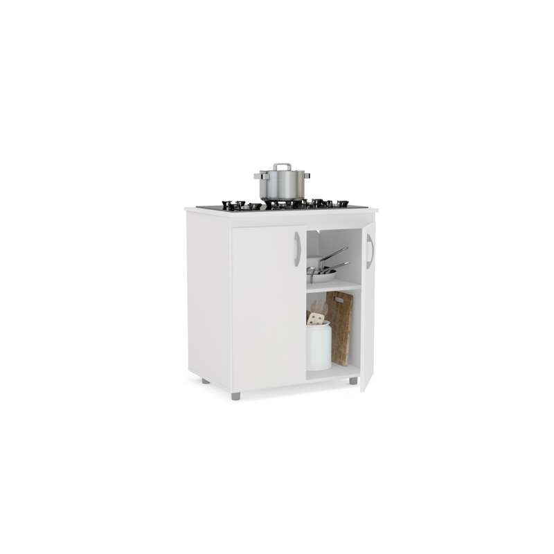 Balcão para Cooktop Natal Branco Politorno - Branco