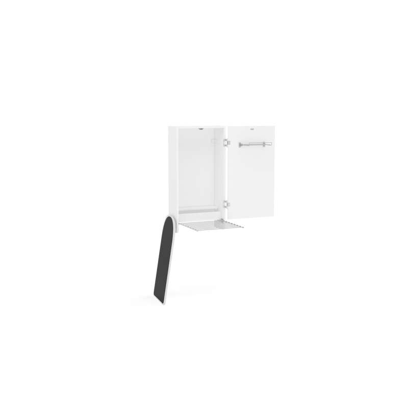 Armário Aéreo com Mesa de Passar Maceió Branco Politorno - Branco