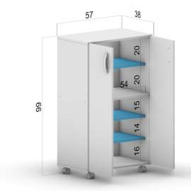 Arm&aacute;rio Organizador Limeira Baixo Branco Politorno - Branco