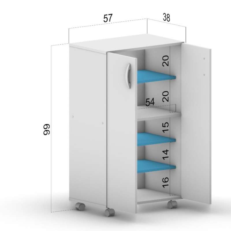 Arm&aacute;rio Organizador Limeira Baixo Branco Politorno - Branco