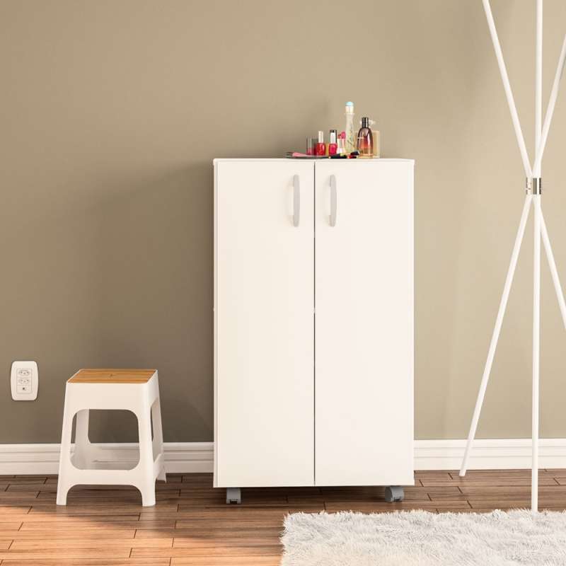 Arm&aacute;rio Organizador Limeira Baixo Branco Politorno - Branco