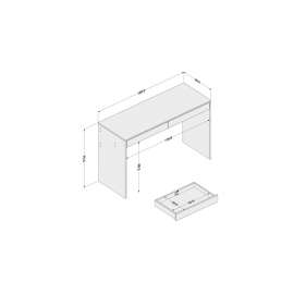 Mesa com Gaveta Lindóia Castanho Politorno - Castanho