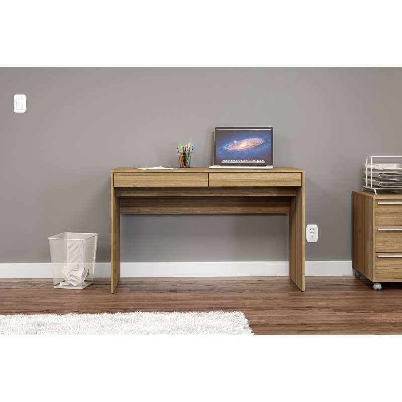 Mesa com Gaveta Lindóia Castanho Politorno - Castanho