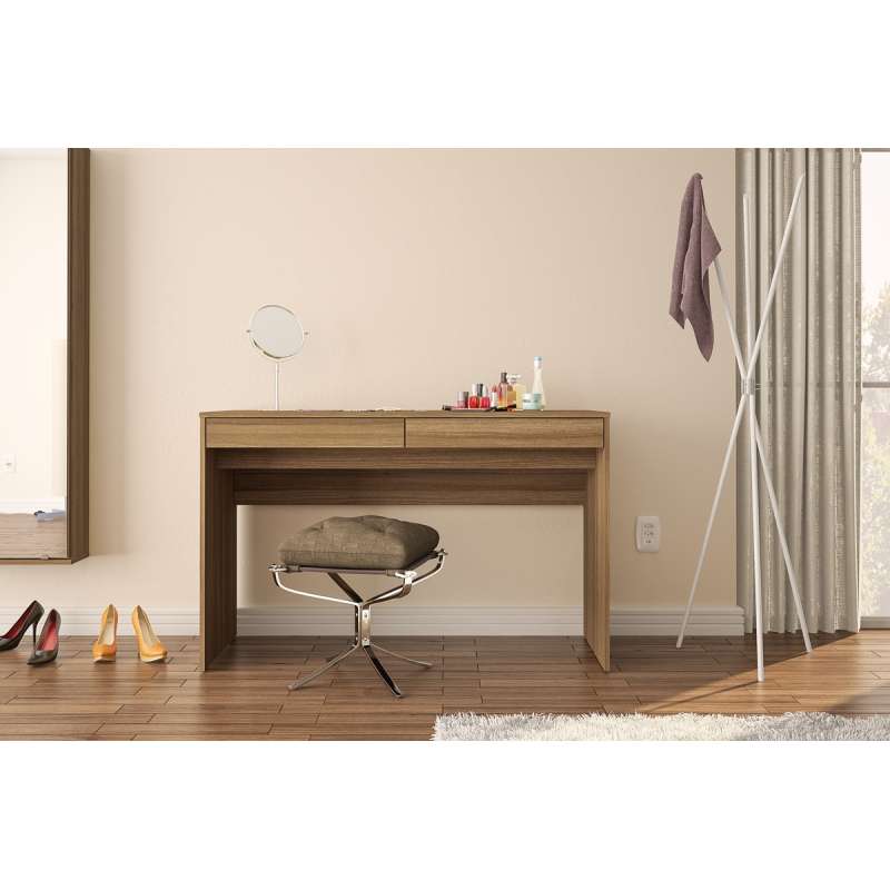 Mesa com Gaveta Lindóia Castanho Politorno - Castanho