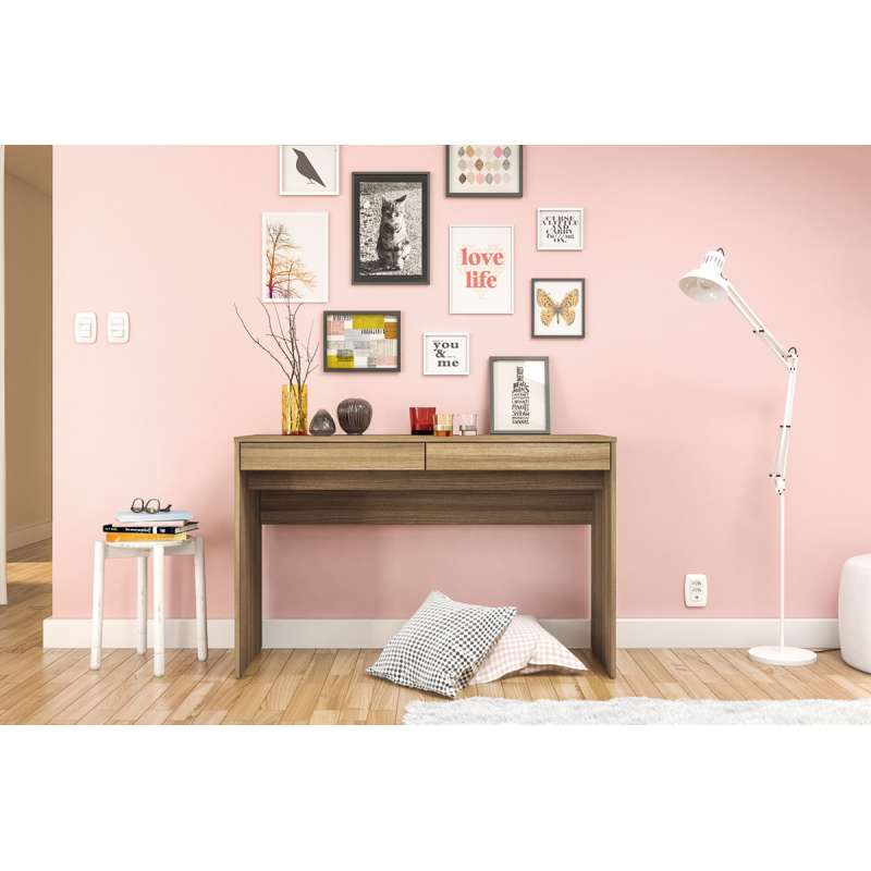 Mesa com Gaveta Lindóia Castanho Politorno - Castanho