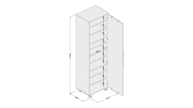 Armário Organizador Coimbra Branco Politorno - Branco