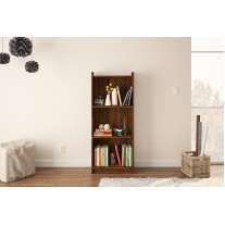 Estante de Madeira com 3 Prateleiras Imbuia Politorno