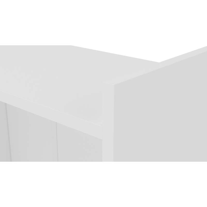 Estante de Madeira com 4 Prateleiras Branco Politorno - Branco