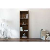 Estante de Madeira com 4 Prateleiras Imbuia Politorno